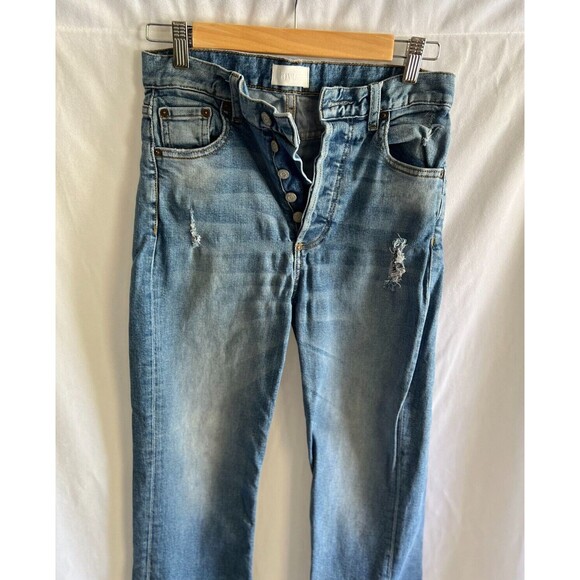 Boyish Cropped button fly distressed raw hem jeans size 27 - Picture 3 of 8